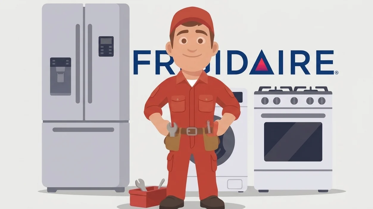 Frigidaire appliance repair technician at work
